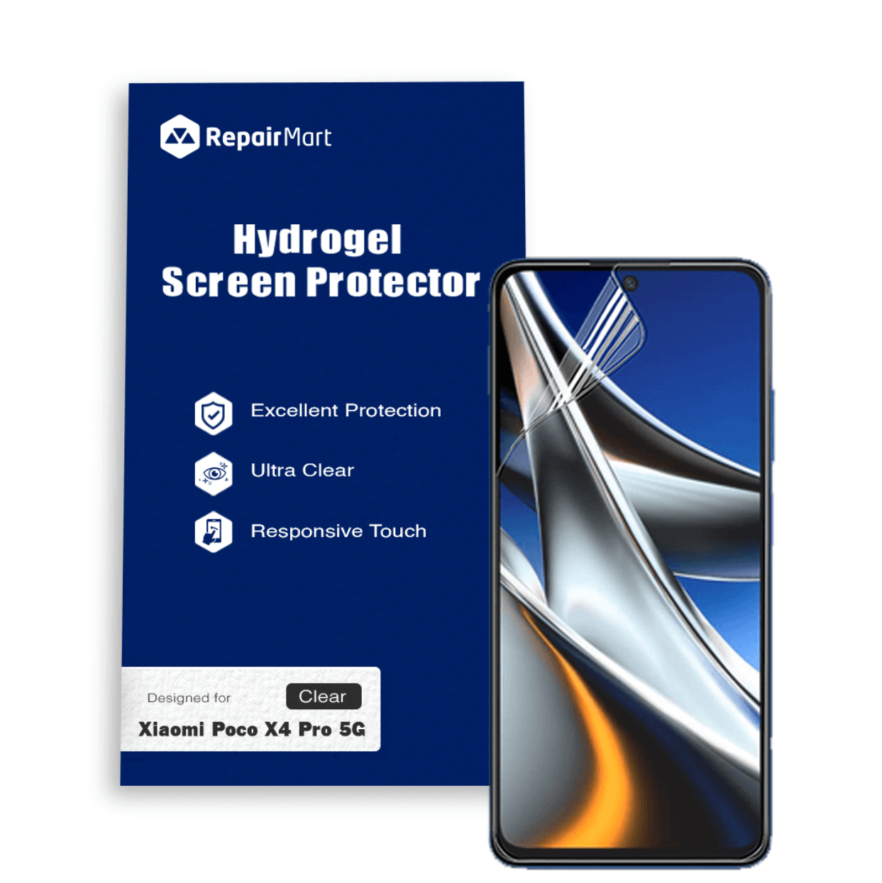 Xiaomi Poco X4 Pro 5G Compatible Premium Hydrogel Screen Protector With Full Coverage Ultra HD