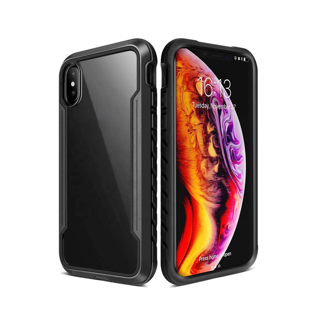 Premium Shield Shockproof Heavy Duty Armor Case Cover Fit for iPhone X  - Black