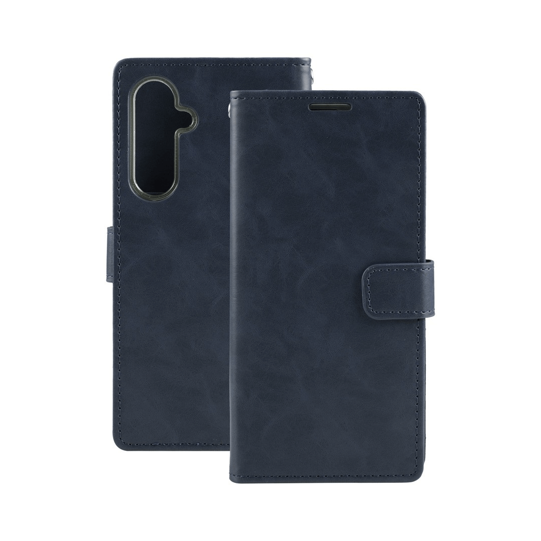 Samsung Galaxy S24 Compatible Case Cover: Blue Moon Diary Cover - Navy