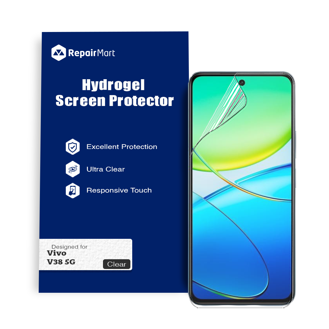 Vivo V38 5G Compatible Premium Hydrogel Screen Protector With Full Coverage Ultra HD
