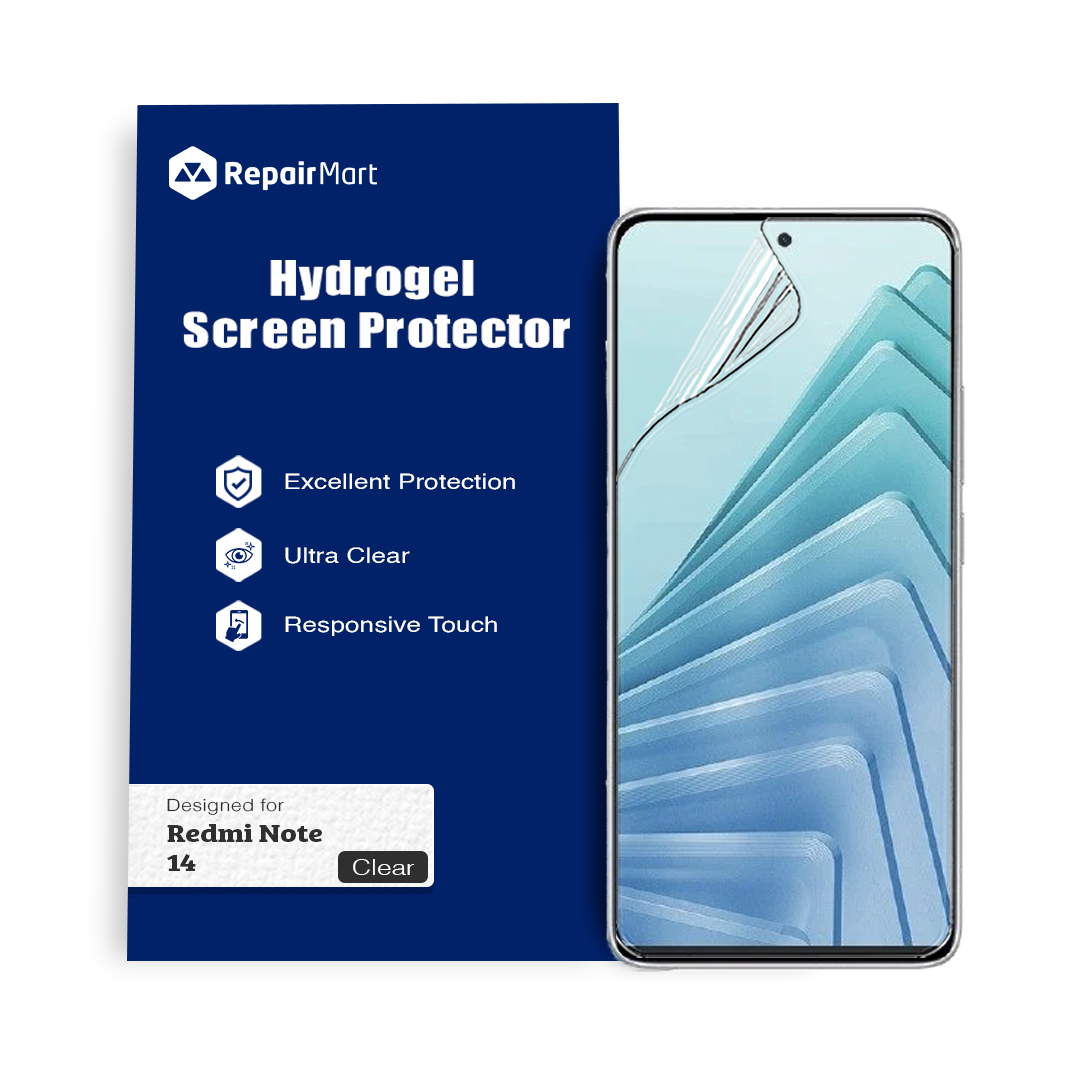 Redmi Note 14 Compatible Premium Hydrogel Screen Protector With Full Coverage Ultra HD