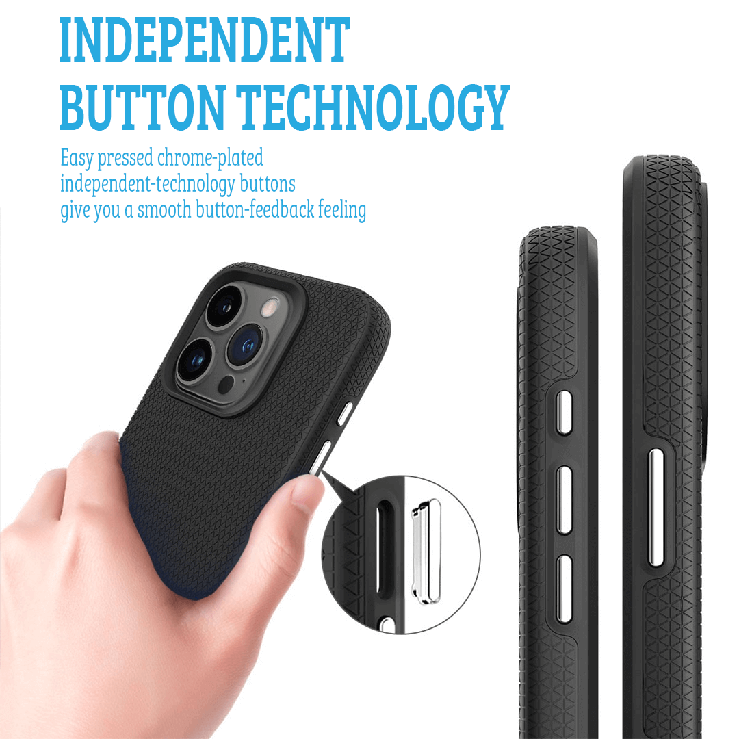 iPhone 14 Pro Max Compatible Case Cover With Shockproof Rugged Cover - Black