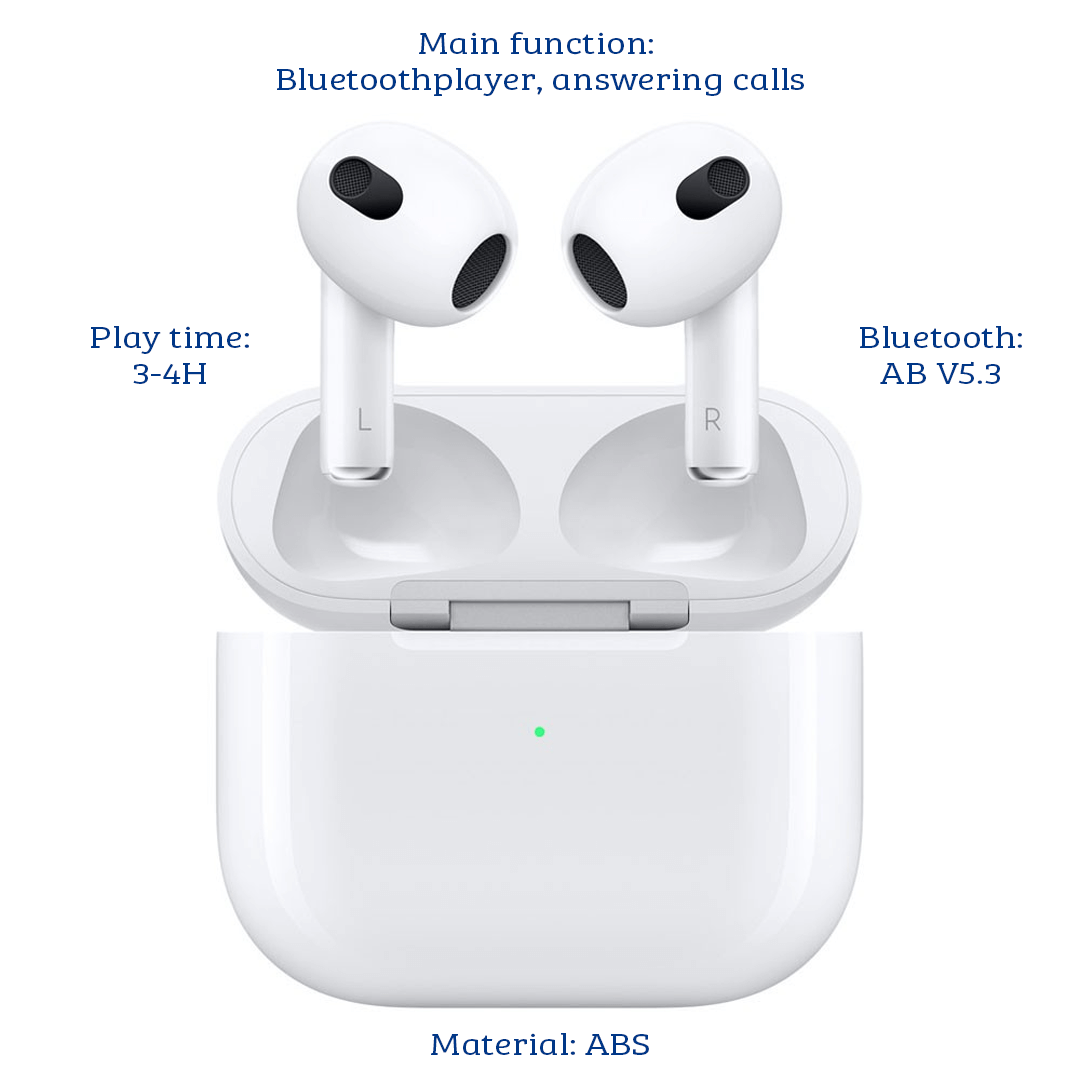 Earbuds 5.3: Effortless Wireless Hands-Free Bluetooth Earphones for Calls and Music - Elegant White