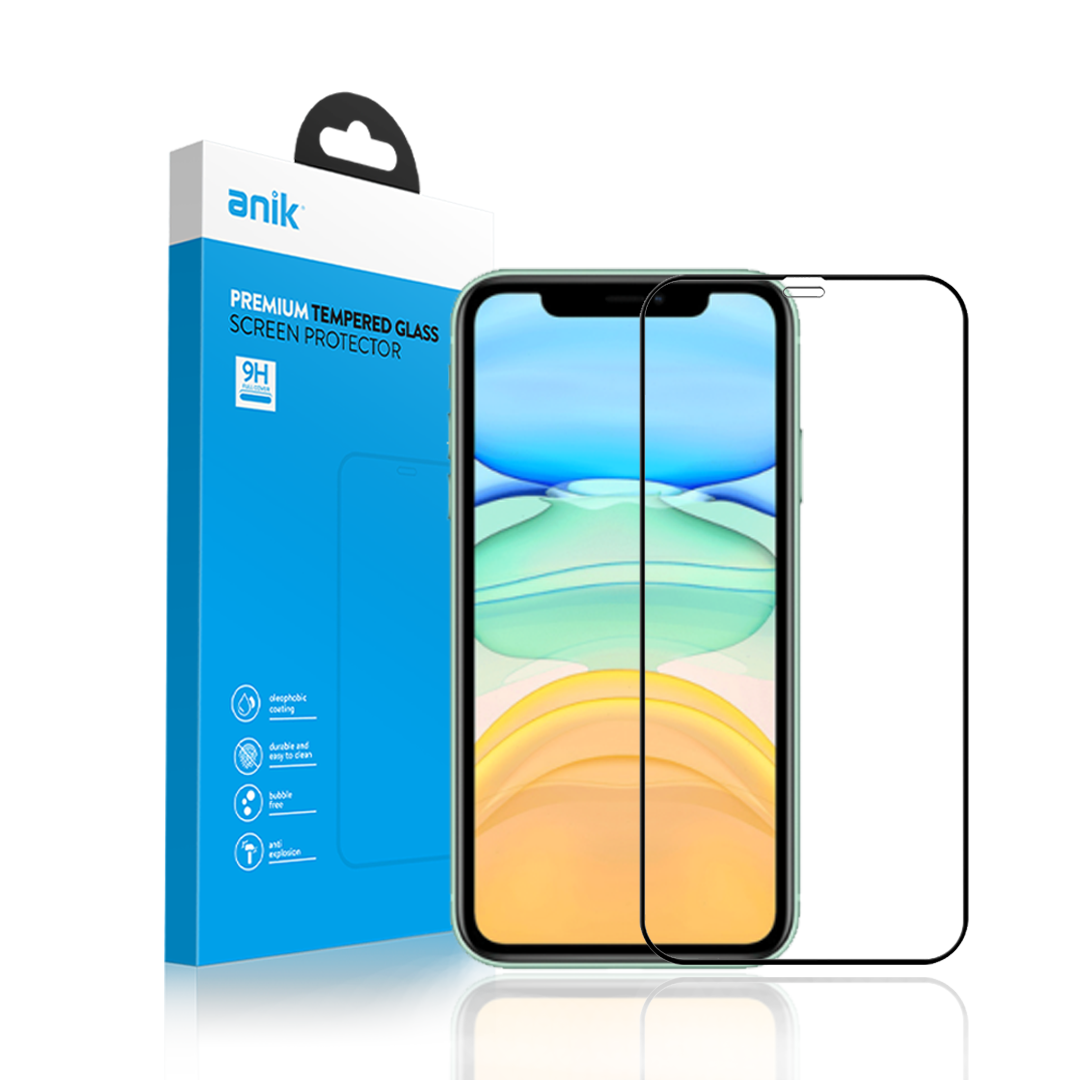 iPhone 11 Compatible Full Faced Tempered Glass Screen Protector Of Anik With Premium Full Edge Coverage High-Quality