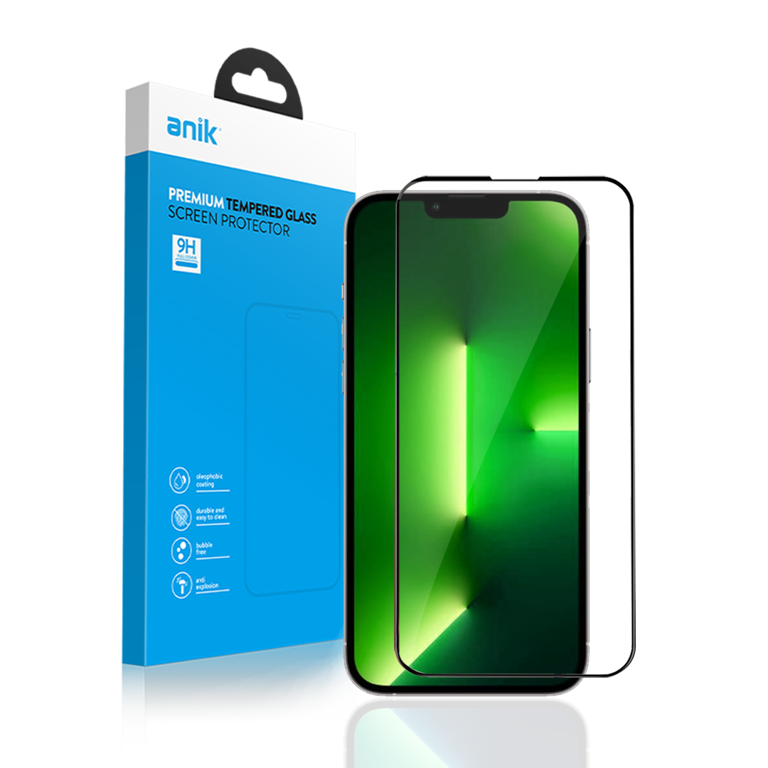 iPhone 13 Pro Compatible Full Faced Tempered Glass Screen Protector Of Anik With Premium Full Edge Coverage High-Quality