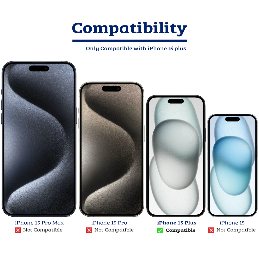 iPhone 15 Plus Compatible Armor Case Cover With Premium Shockproof Heavy-Duty - Iridescent