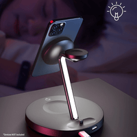 Thumbnail for Multi Functions Wireless Charger With LED Ambient Light -Black