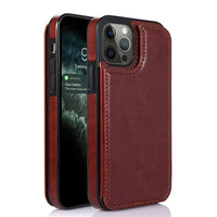 Thumbnail for iPhone 13 Pro Compatible Case Cover With  Back Flip leather wallet - Brown