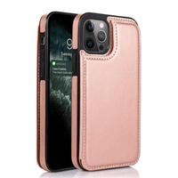 Thumbnail for iPhone 15 Pro Max Compatible Case Cover With Back Flip Leather Wallet - Rose Gold