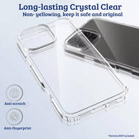 Thumbnail for iPhone 16 Pro Premium Clear Case Cover: Acrylic + TPU Construction, Long-Lasting Durability, Enhanced Screen & Camera Protection, Dust & Debris Resistant