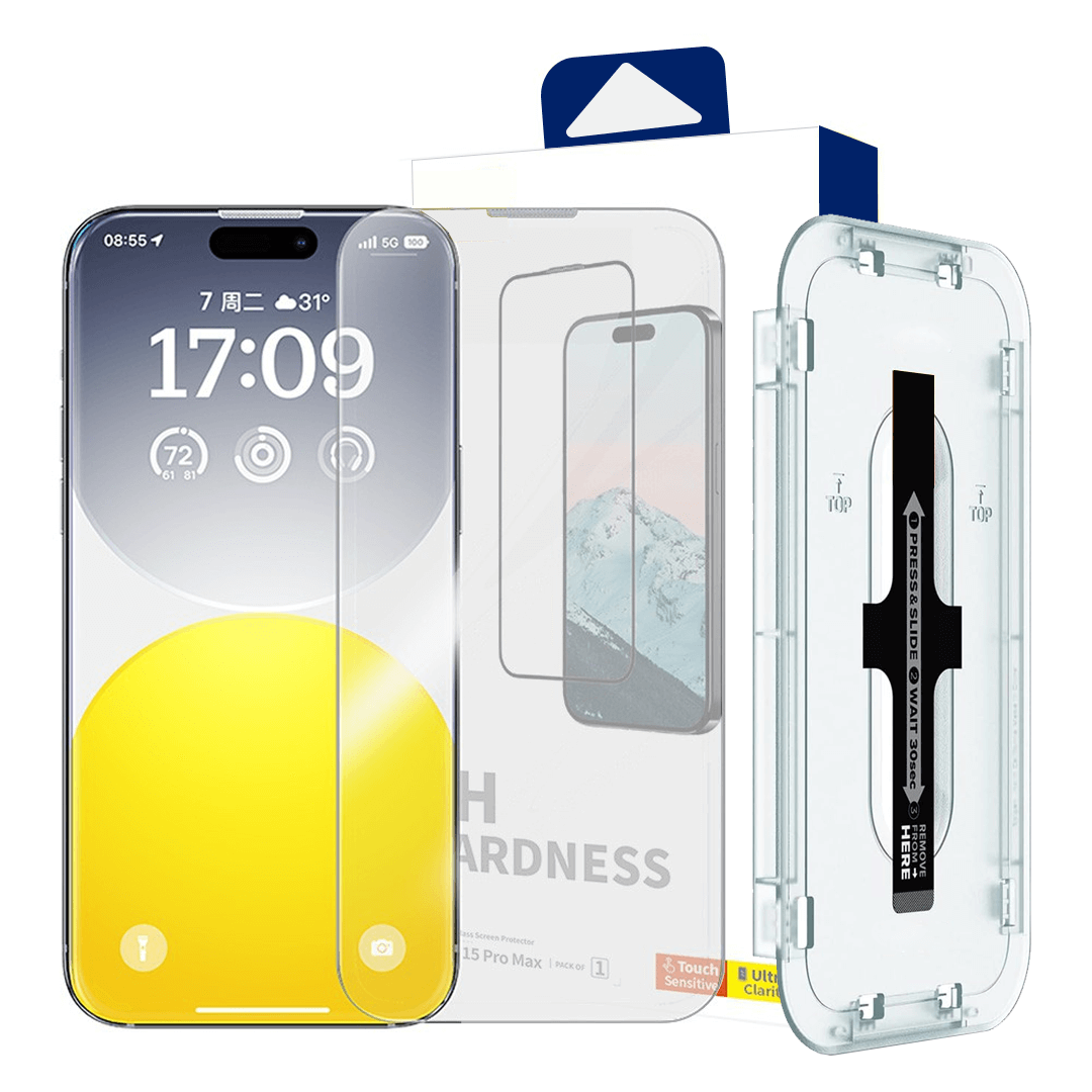iPhone 15 Full Cover Clear/Privacy/Armour Tempered Glass Screen Protector: Compatible and Comprehensive Protection with Cleaning Kit and Dust-Proof Installation Kit