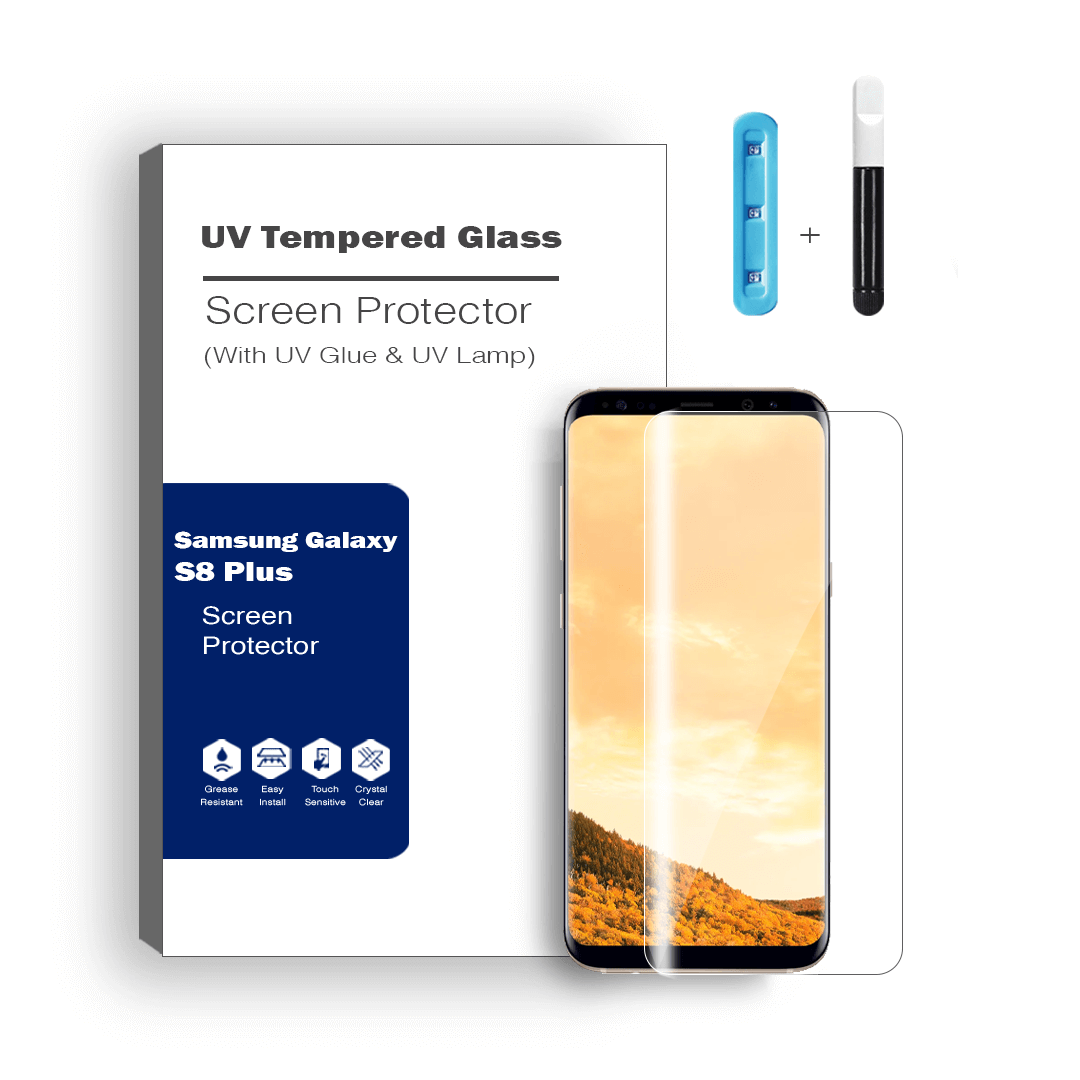 Advanced UV Liquid Glue 9H Tempered Glass Screen Protector for Samsung Galaxy S8 Plus - Ultimate Guard, Screen Armor, Bubble-Free Installation