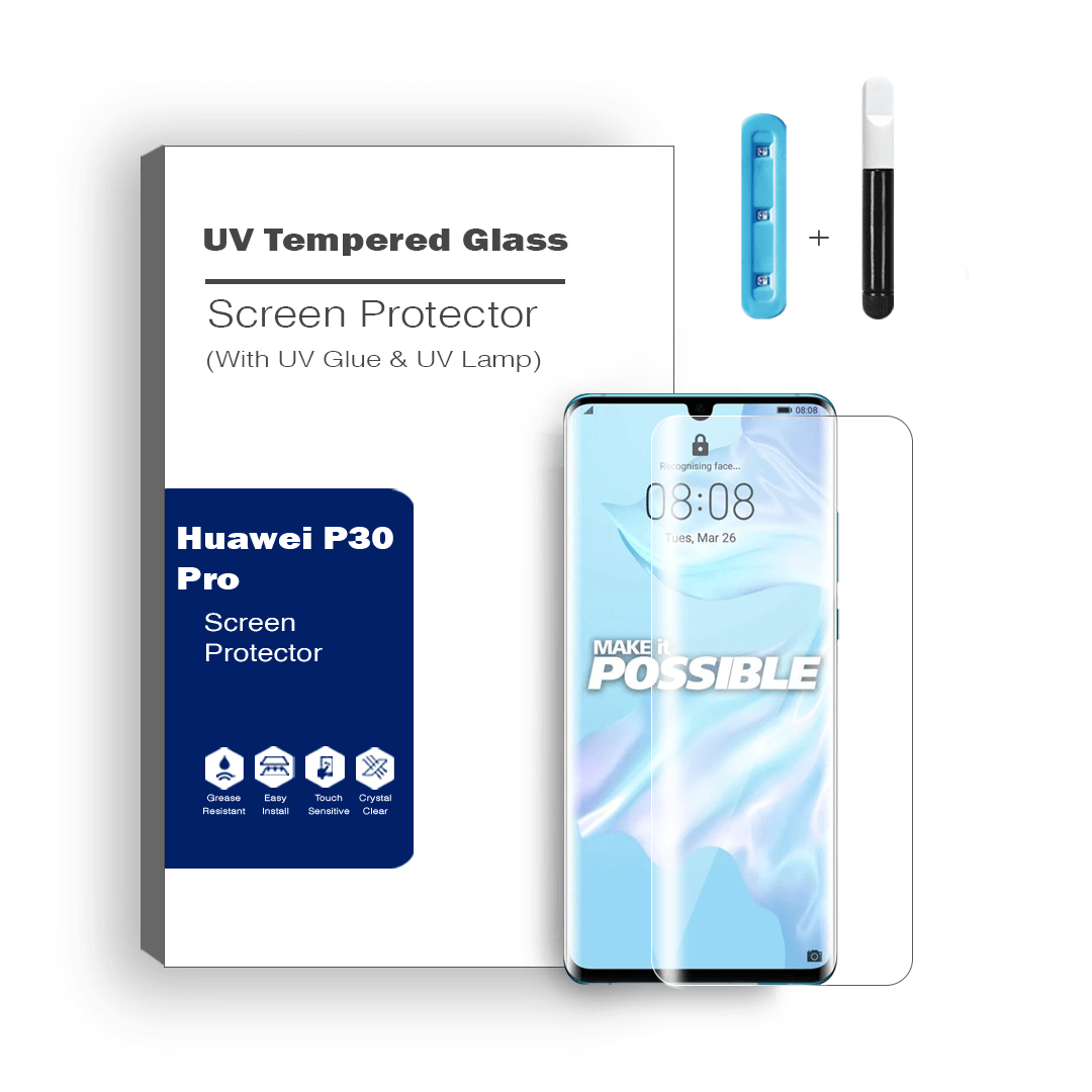 Huawei P30 Pro Advanced UV Liquid Tempered Glass Screen Protector 