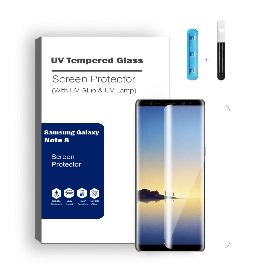 Advanced UV Liquid Glue 9H Tempered Glass Screen Protector for Samsung Galaxy Note 8 - Ultimate Guard, Screen Armor, Bubble-Free Installation