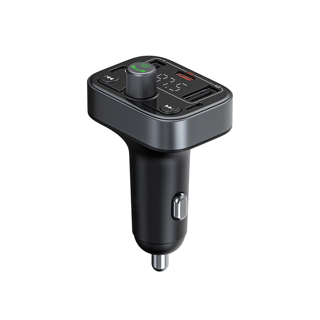 Car FM Transmitter: Streamlined Connectivity and Versatile Charging Hub