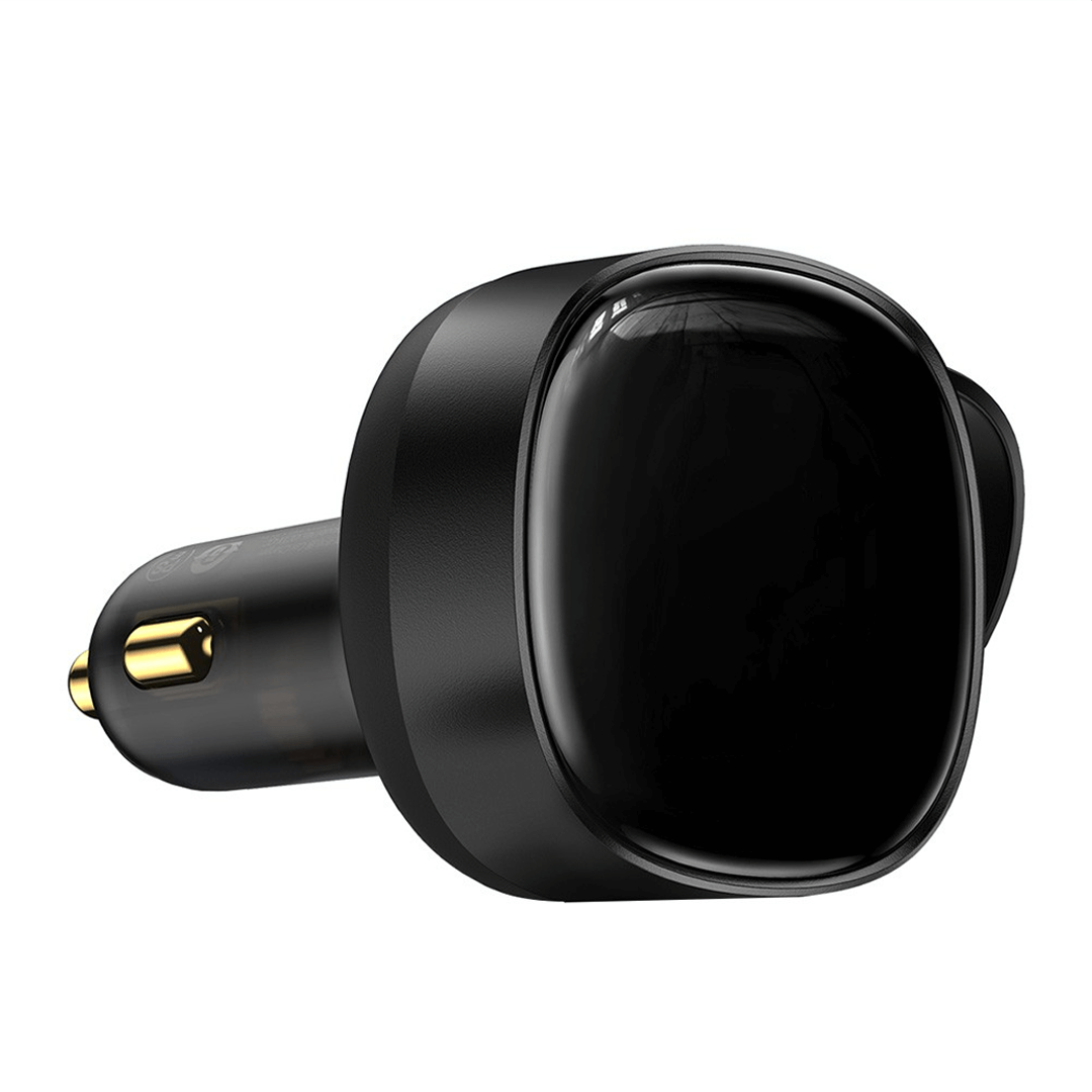 Retractable 2-in-1 Car Charger C+L 30W-Black