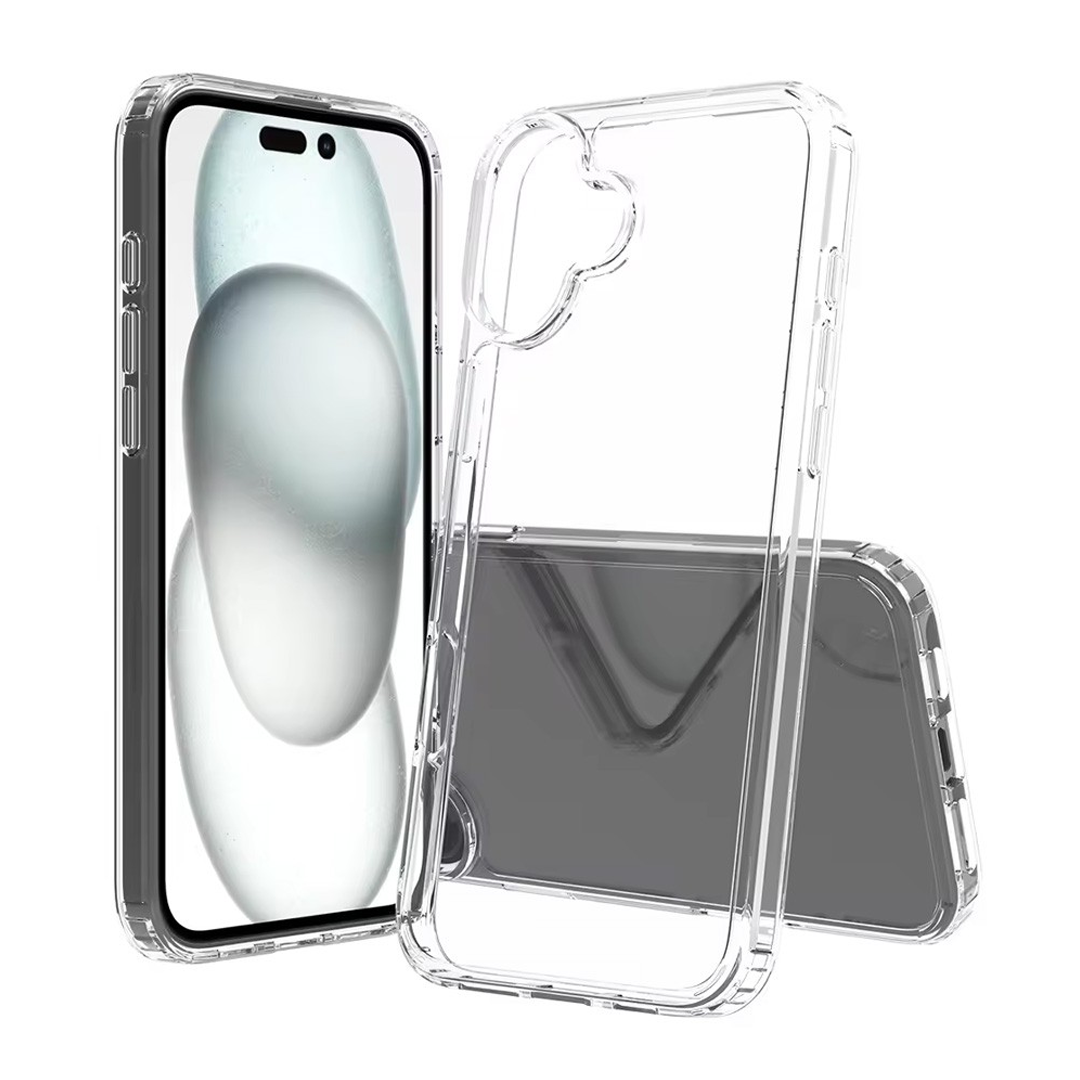 iPhone 16 Plus Clear Case Cover: Acrylic + TPU Construction, Long-Lasting Durability, Enhanced Screen & Camera Protection, Dust & Debris Resistant