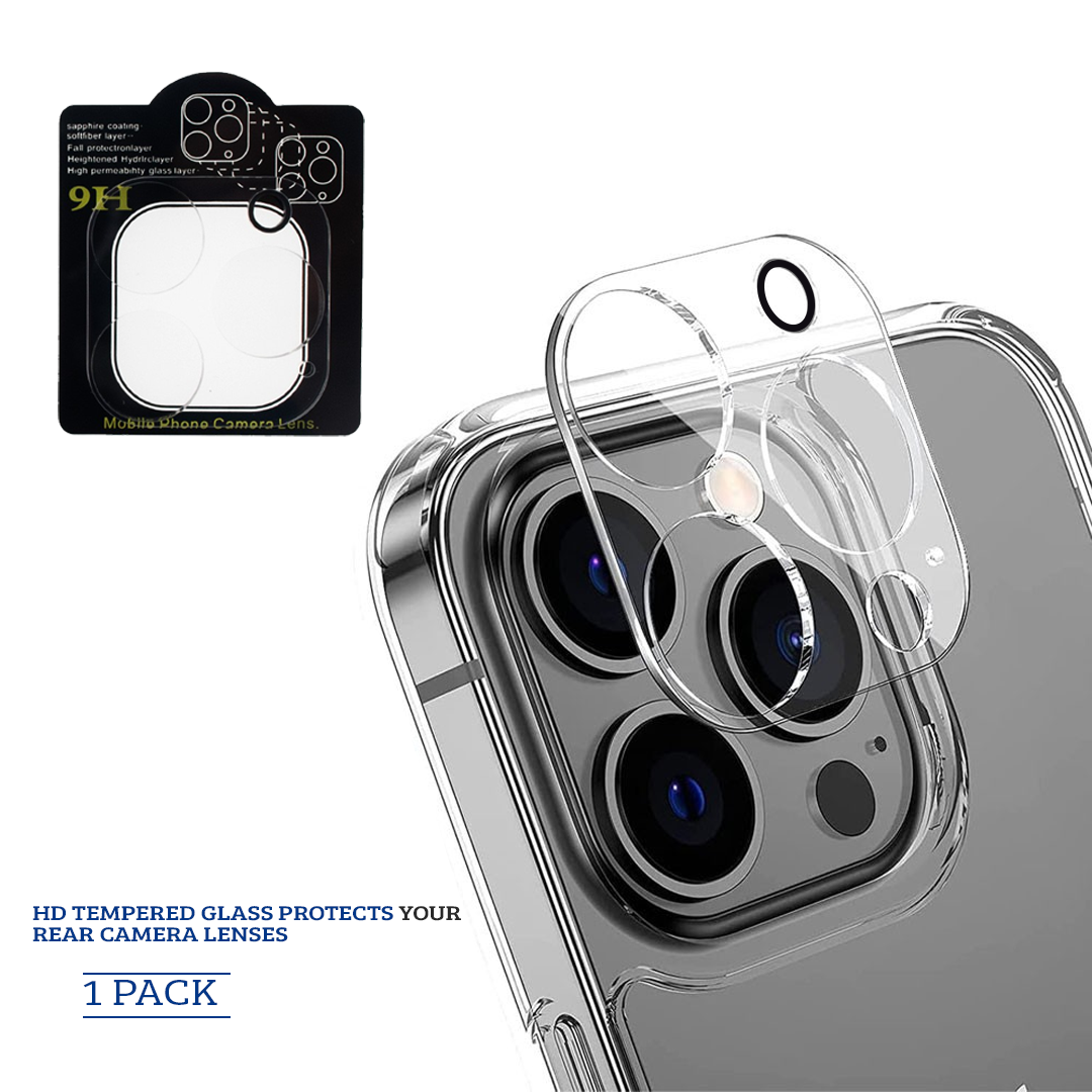 iPhone 15 Pro and iPhone 15 Pro Max Compatible Back Camera Lens and HD Tempered Glass