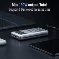 Thumbnail for Portable Charger Power Bank 25000mAh 130W For Laptop - Silver