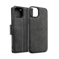 Thumbnail for iPhone 14 Pro Compatible Case Cover With 2 In 1 Detachable Magnetic Flip Leather Wallet in Black