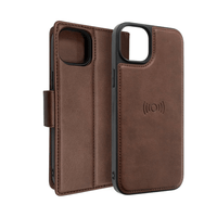 Thumbnail for iPhone 14 Plus Compatible Case Cover with a 2-in-1 Detachable Magnetic Flip Leather Wallet in Brown