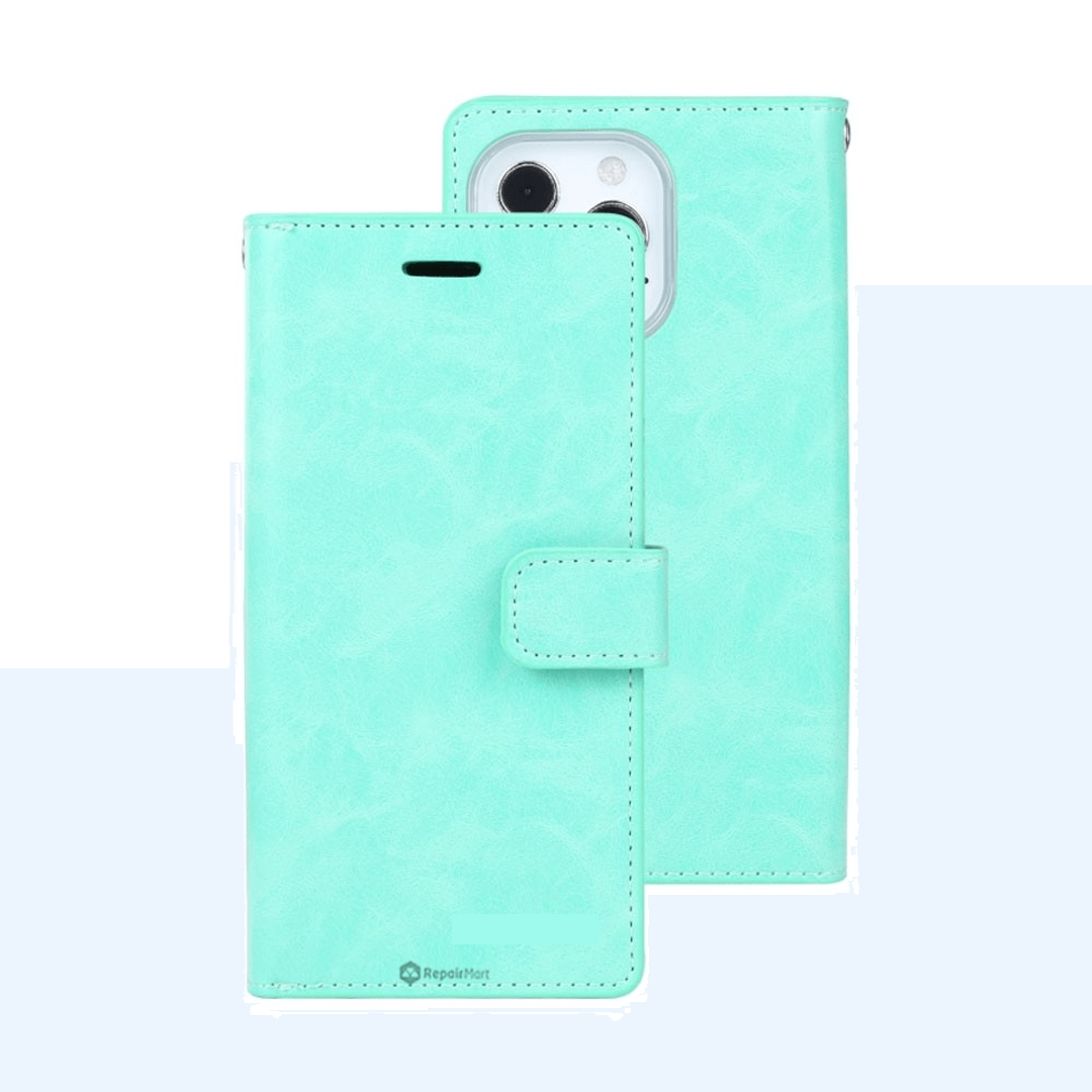 iPhone 15 Pro Max Compatible Case Cover Of Diary With Stylish and Functional Protection - Mint