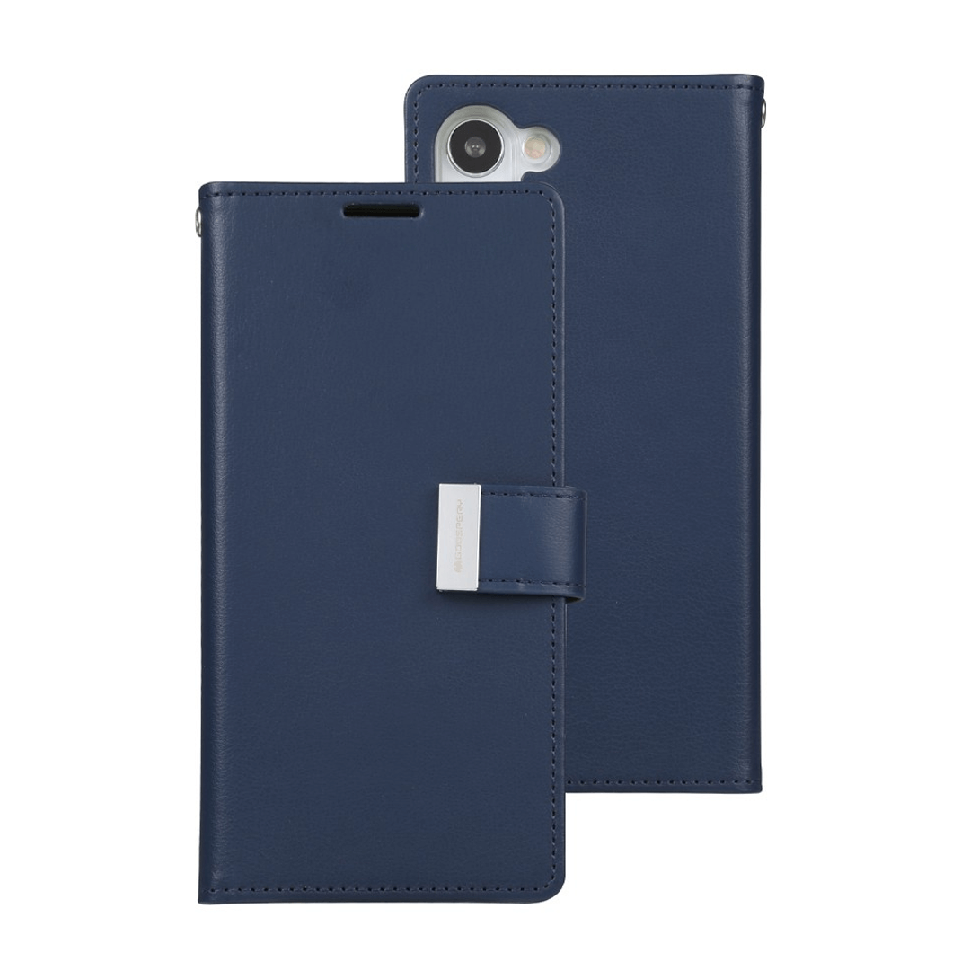 Samsung Galaxy S24 Compatible Case Cover Made Of Rich Diary - Navy