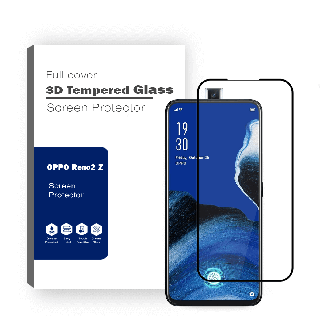 Fit For OPPO Reno2 Z Ultra Premium 3D Full Coverage Tempered Glass Protector