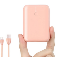 Thumbnail for Cute Mini Portable Charger Power Bank Of 10000mAh 22.5W - Pink
