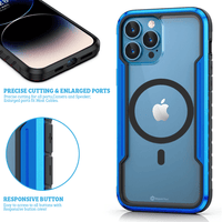 Thumbnail for iPhone 15 Heavy-Duty Shockproof Armour Case Cover - MagSafe Compatible, Premium Anti-Scratch & Drop-Resistant - Blue