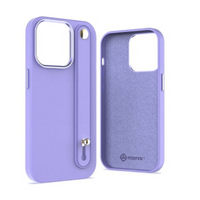 Thumbnail for   iPhone 14 Pro Compatible Case Cover With Hand Belt And Metal Camera Lens - Purple