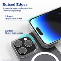 Thumbnail for iPhone 15 Shockproof Case Cover with Wireless Charging Support - Easy Grip, Slip-Proof, Screen & Camera Lens Guard - Black