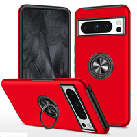 Thumbnail for Google Pixel 8 Pro Compatible Premium Magnetic Ring Holder Shockproof Case Cover - Red