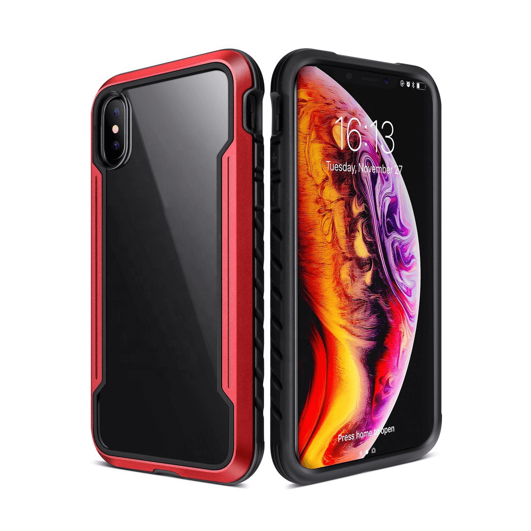 Premium Shield Shockproof Heavy Duty Armor Case Cover Fit for iPhone XS Max - Red