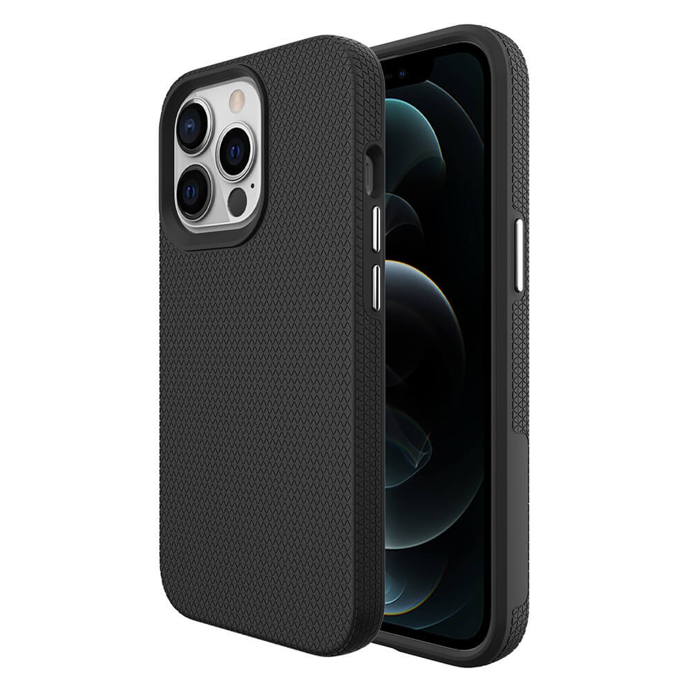 iPhone 13 Compatible Shockproof Hardy Case Cover - Black