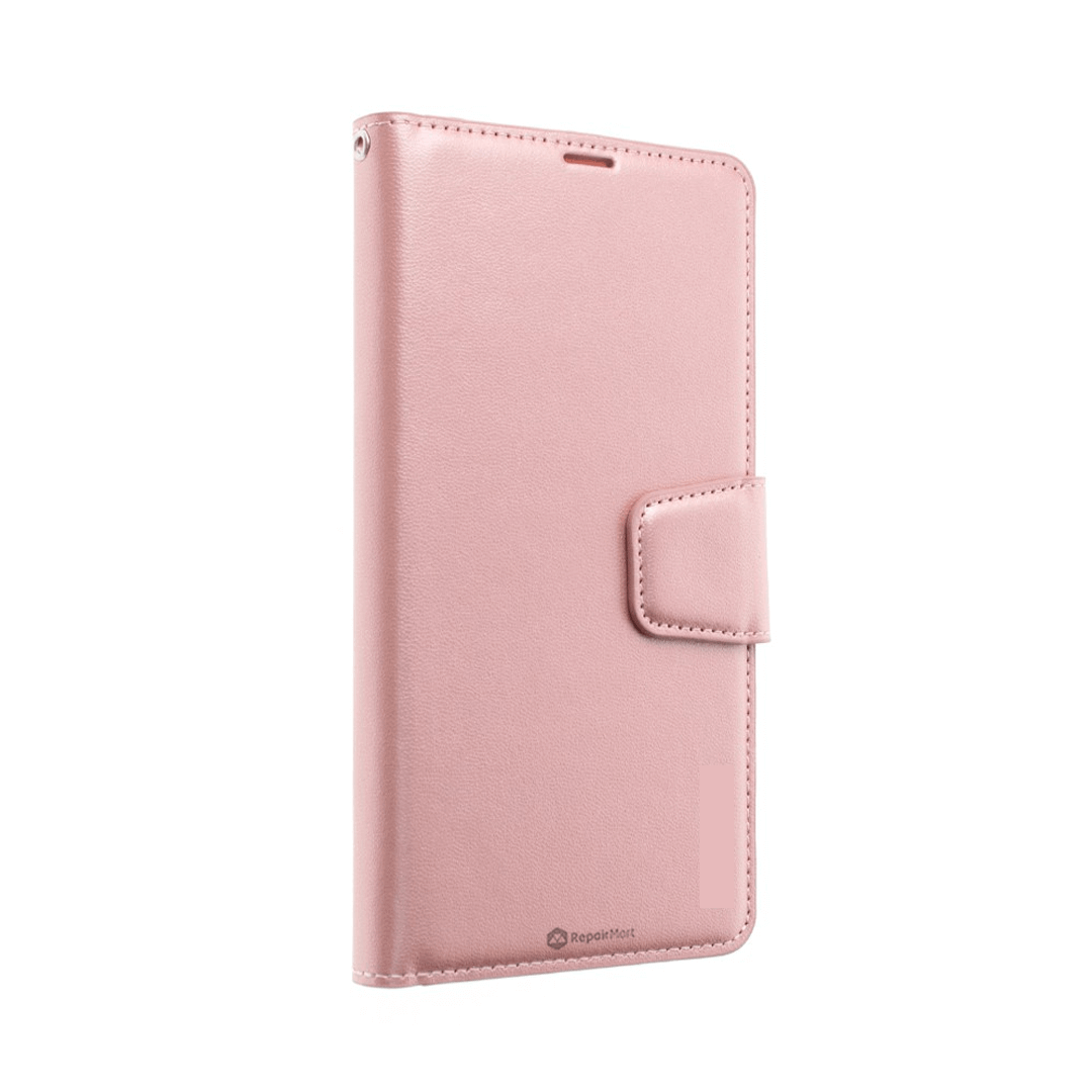 iPhone 14 Compatible Case Cover With PU Flip Leather Wallet - Rose Gold