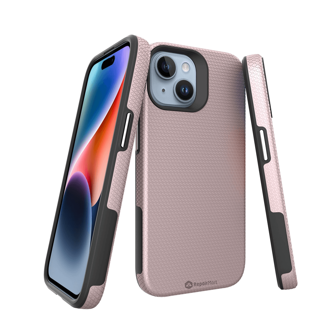 iPhone 15 Plus Compatible Case Cover With Shockproof Rugged - Rose Gold