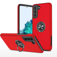 Thumbnail for Samsung Galaxy S20 FE Compatible Case Cover With Shockproof And Magnetic Ring Holder - Red