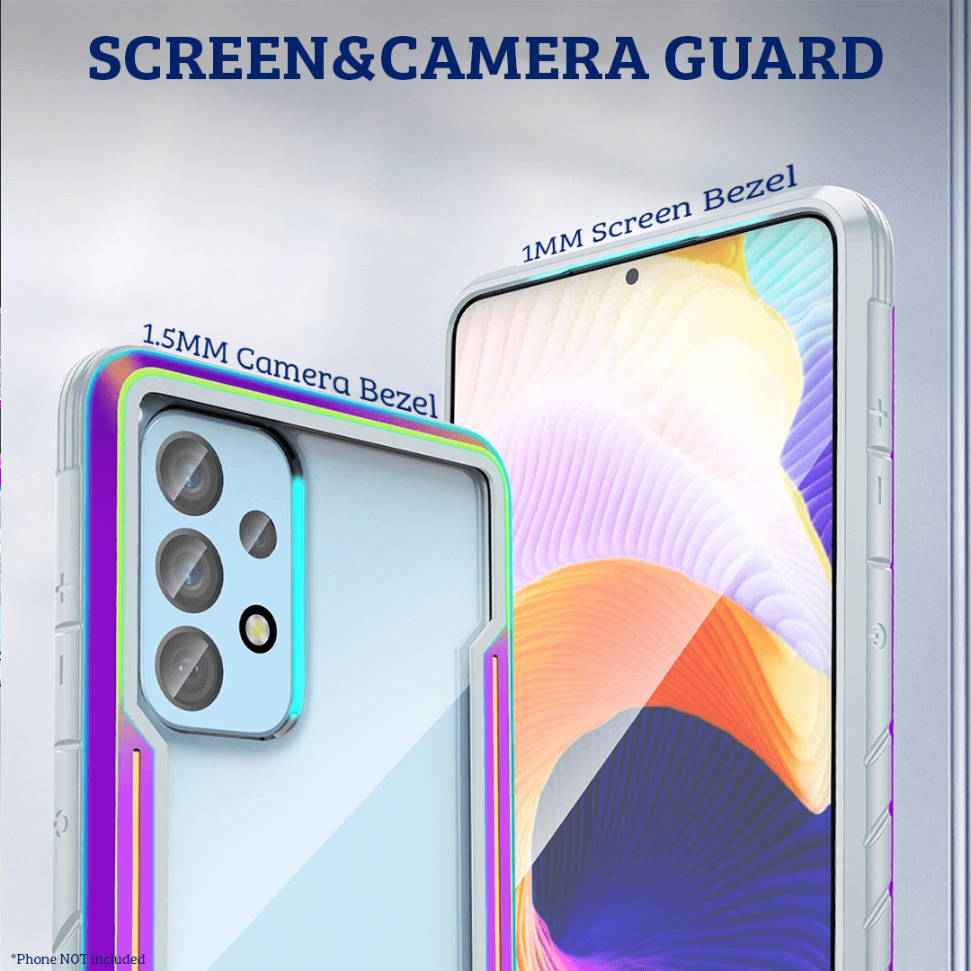 Samsung Galaxy A33 5G Compatible Case Cover With Shockproof Heavy Duty Armor - Iridescent