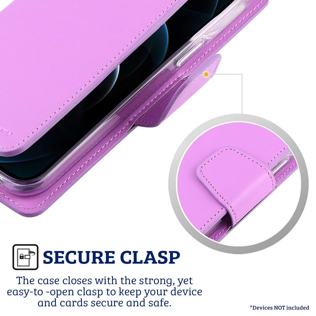 iPhone 13 Mini Compatible Case Cover With Premium Sonata Diary - Purple