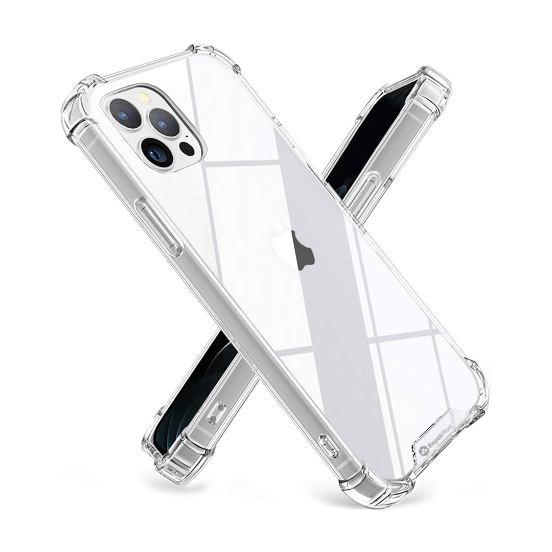 Crystal hybrid case with edge bumper, designed to fit for iPhone 13