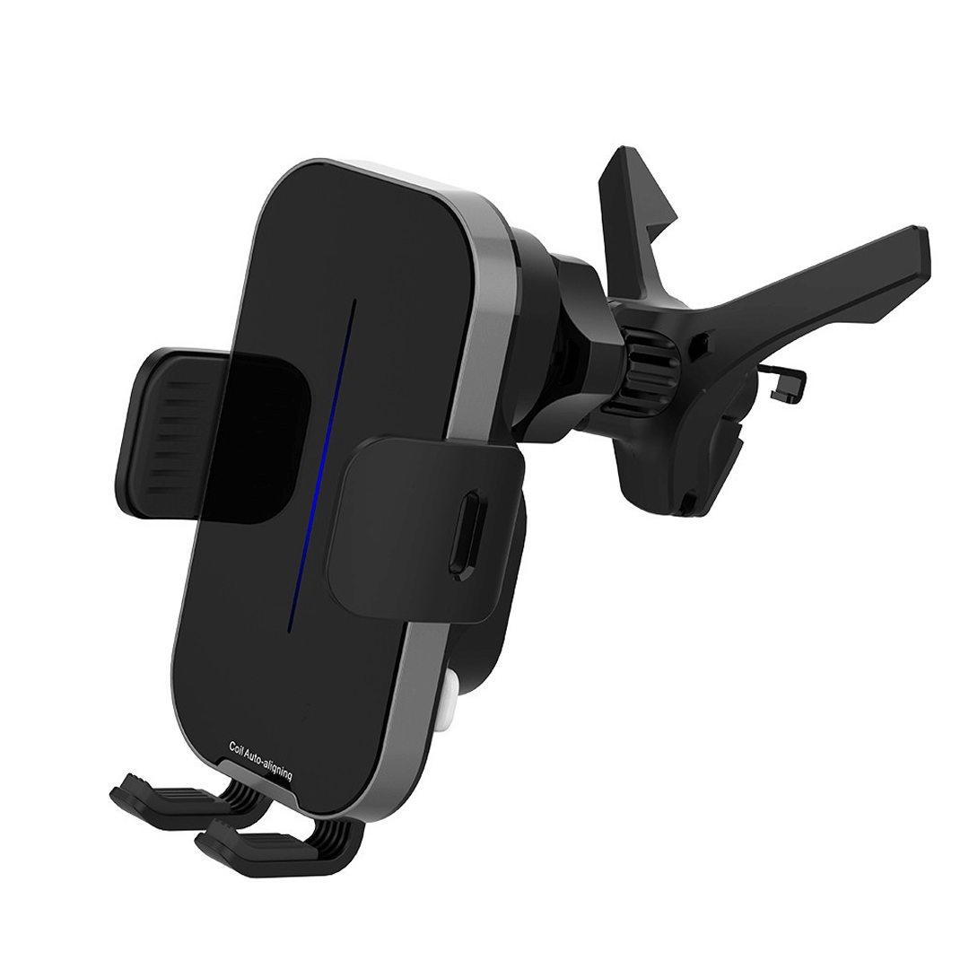 Induction Car Mount: Auto-Scaling, Wireless Charging, 360° Rotation, Stability Lock