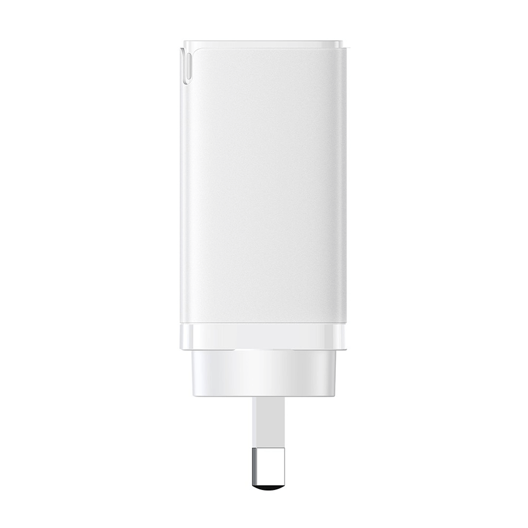 65W Fast Charger with 2 USB-C Ports, 1 USB Port - Moon White