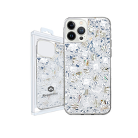 Thumbnail for iPhone 14 Plus Compatible Case Cover With Gold Foil And Dried Flower Clear Designed - Sliver
