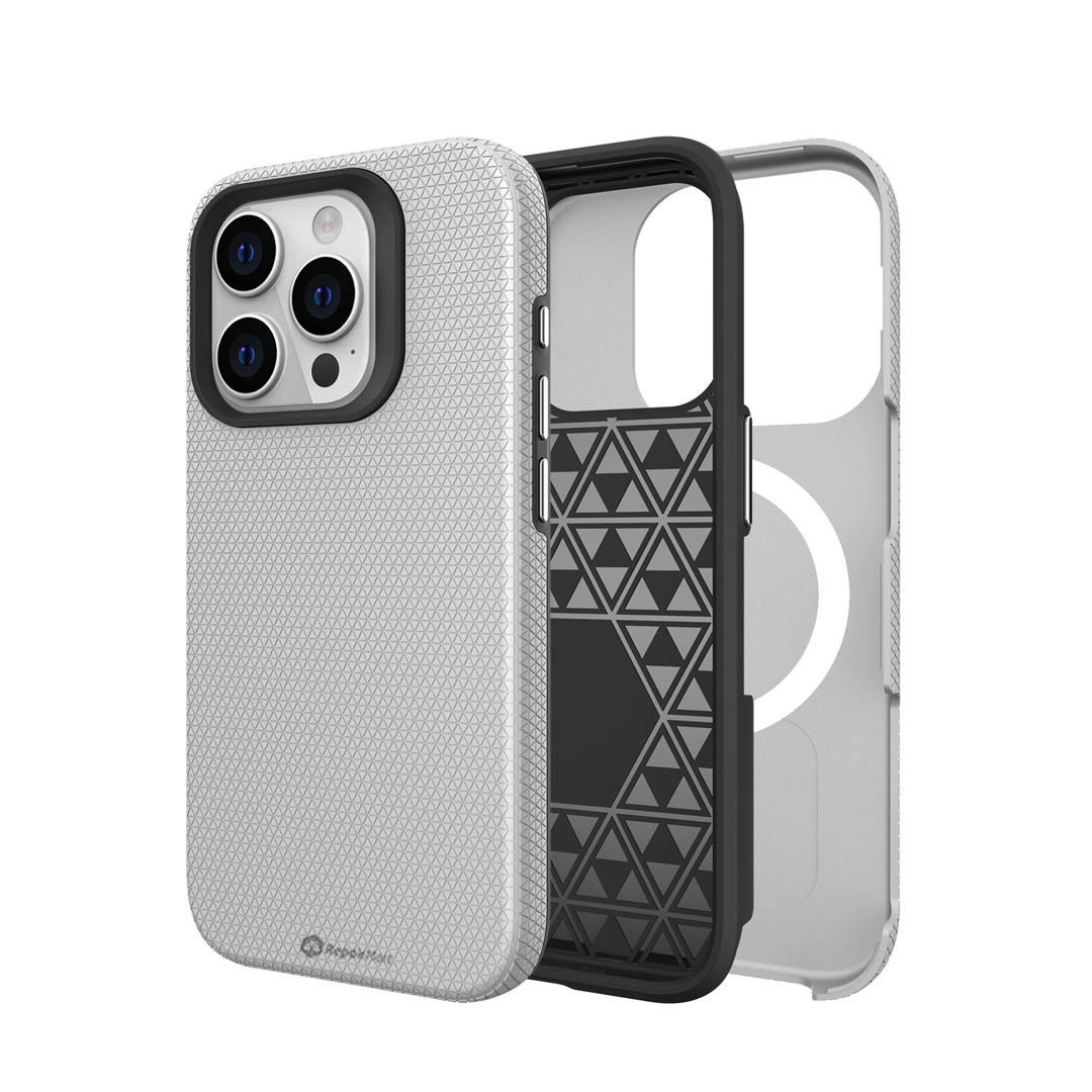 iPhone 16 Pro Max Compatible Case Cover With Shockproof Rugged And Compatible With Compatible With Magsafe Technology - Silver