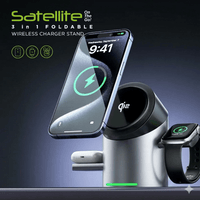 Thumbnail for 3 in 1 Wireless Charging Station with MagSafe Compatibility – Fast Charging Dock for iPhone, Apple Watch & AirPods