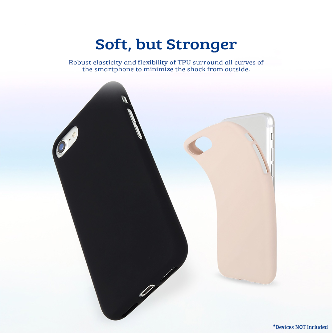 iPhone XS Max Compatible Case Cover With Soft Feeling Jelly - Pink Sand