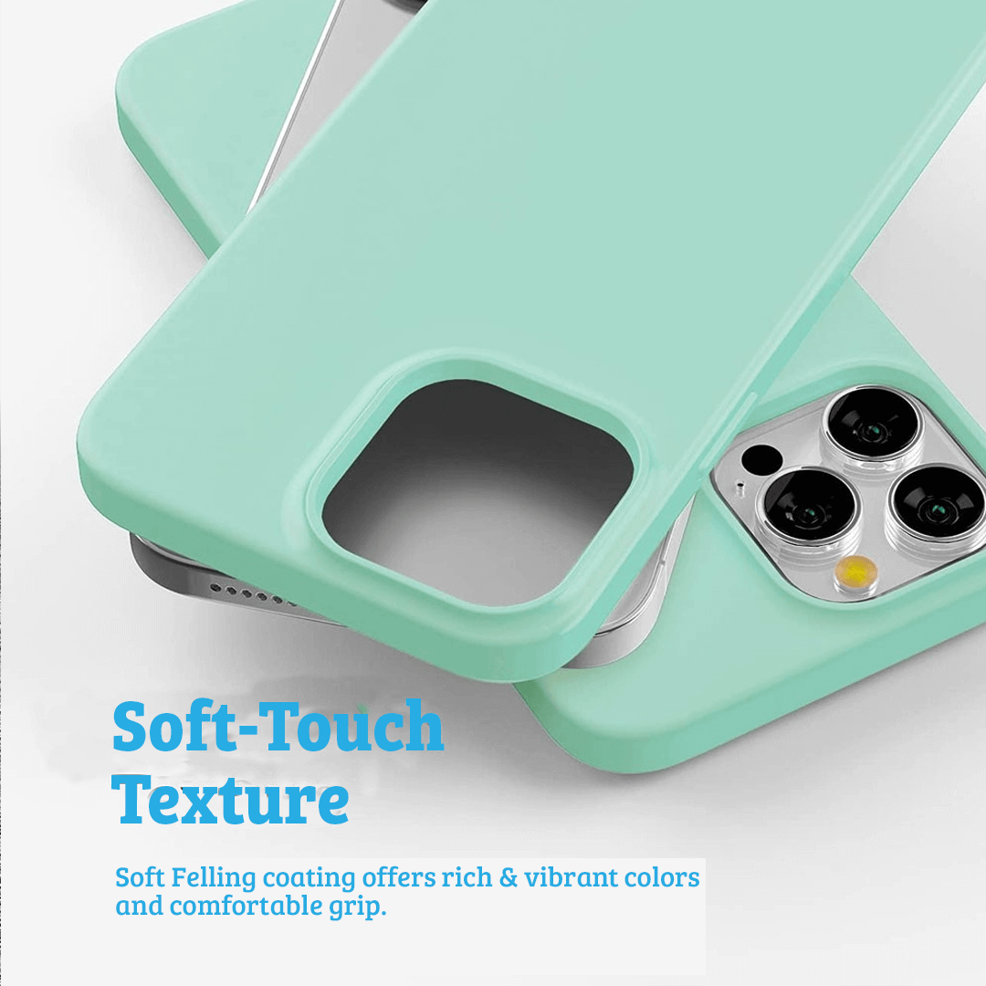 iPhone 14 Compatible Case Cover With Soft Jelly And TPU Protection - Mint