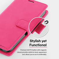Thumbnail for iPhone 16 Plus High-Quality Flip Wallet Case Cover: Shock-Resistant with Front Cover, Multiple Card Slots, Magnetic Closure and Media Stand Convertible - Brown