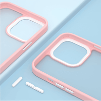 Thumbnail for iPhone 14 Pro Max Compatible Case Cover With Shockproof Hybrid Bumper Candy Colour - Pink